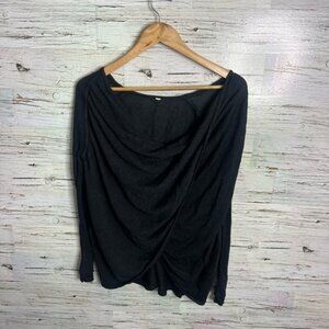 lululemon athletica Black Drape Top size 6